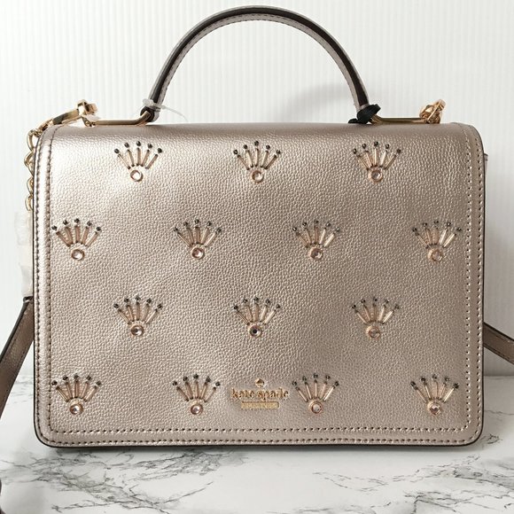 kate spade Handbags - Kate Spade Metallic Embellished Medium Maisie